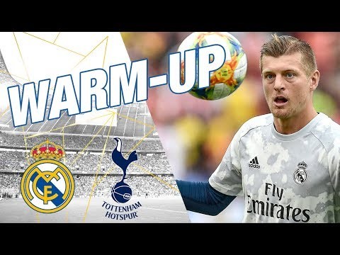 Real Madrid warm up before Tottenham match!