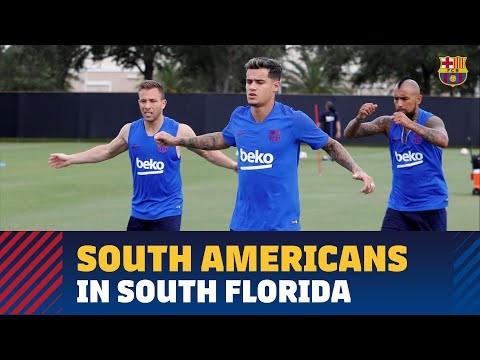 COUTINHO, ARTHUR, ARTURO VIDAL & PEÑA | Four players in first U.S. workout