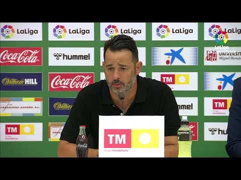 Rueda de prensa de  Baldomero Hermoso tras el Elche CF vs CF Fuenlabrada (0-2)