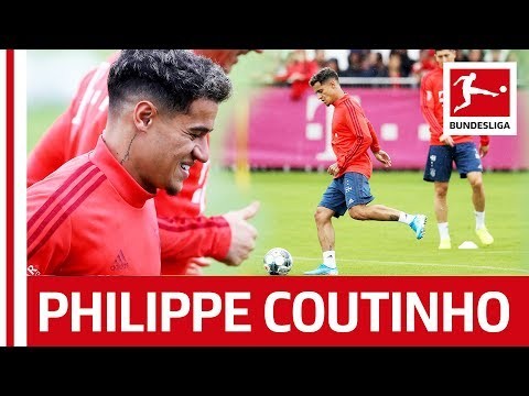 Philippe Coutinho's First Training at FC Bayern München