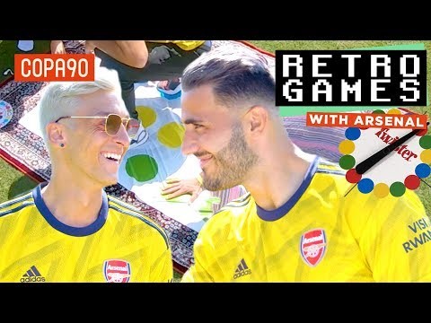 Ozil & Kolašinac...Playing Twister?! ?| Retro Games with Arsenal