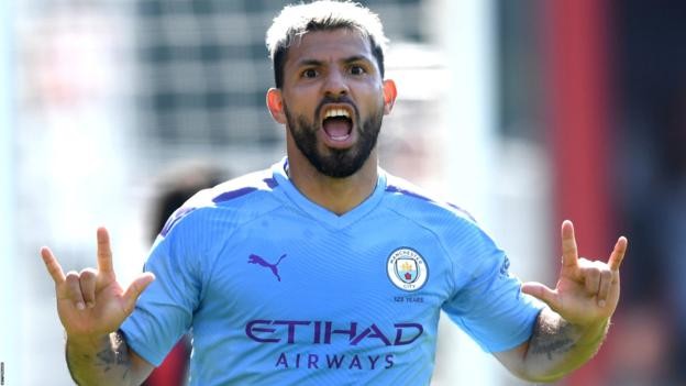 Bournemouth 1-3 Manchester City: Aguero double seals win for champions