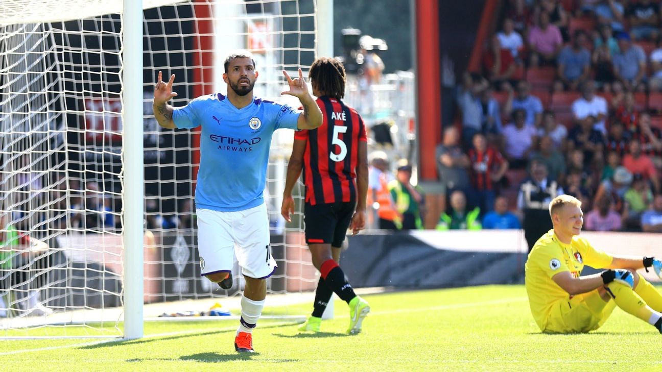 Sergio Aguero and Ederson 8/10s help Man City to win over Bournemouth