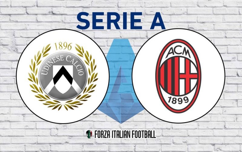 Udinese v AC Milan: Official Line-Ups