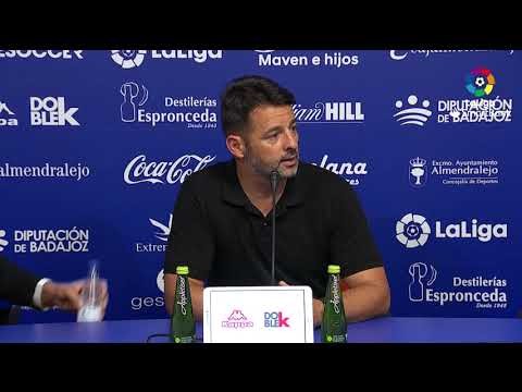 Rueda de prensa de Baldomero Hermoso tras el Extremadura UD vs CF Fuenlabrada (1-2)