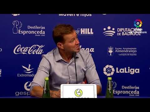 Rueda de prensa de  Manuel Mosquera tras el Extremadura UD vs CD Numancia (0-0)