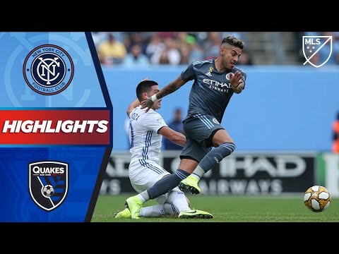 NYCFC vs. San Jose Earthquakes | A First MLS Goal! | HIGHLIGHTS