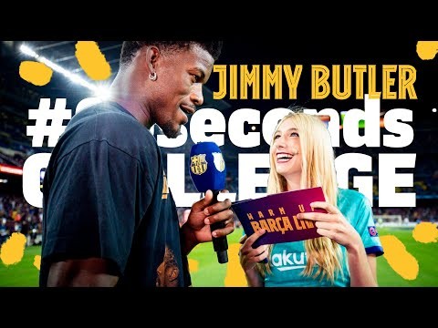 JIMMY BUTLER takes the #90secondschallenge BEFORE BARÇA 5-2 VALENCIA