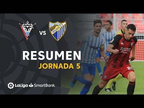 Resumen de CD Mirandés vs Málaga CF (1-1)