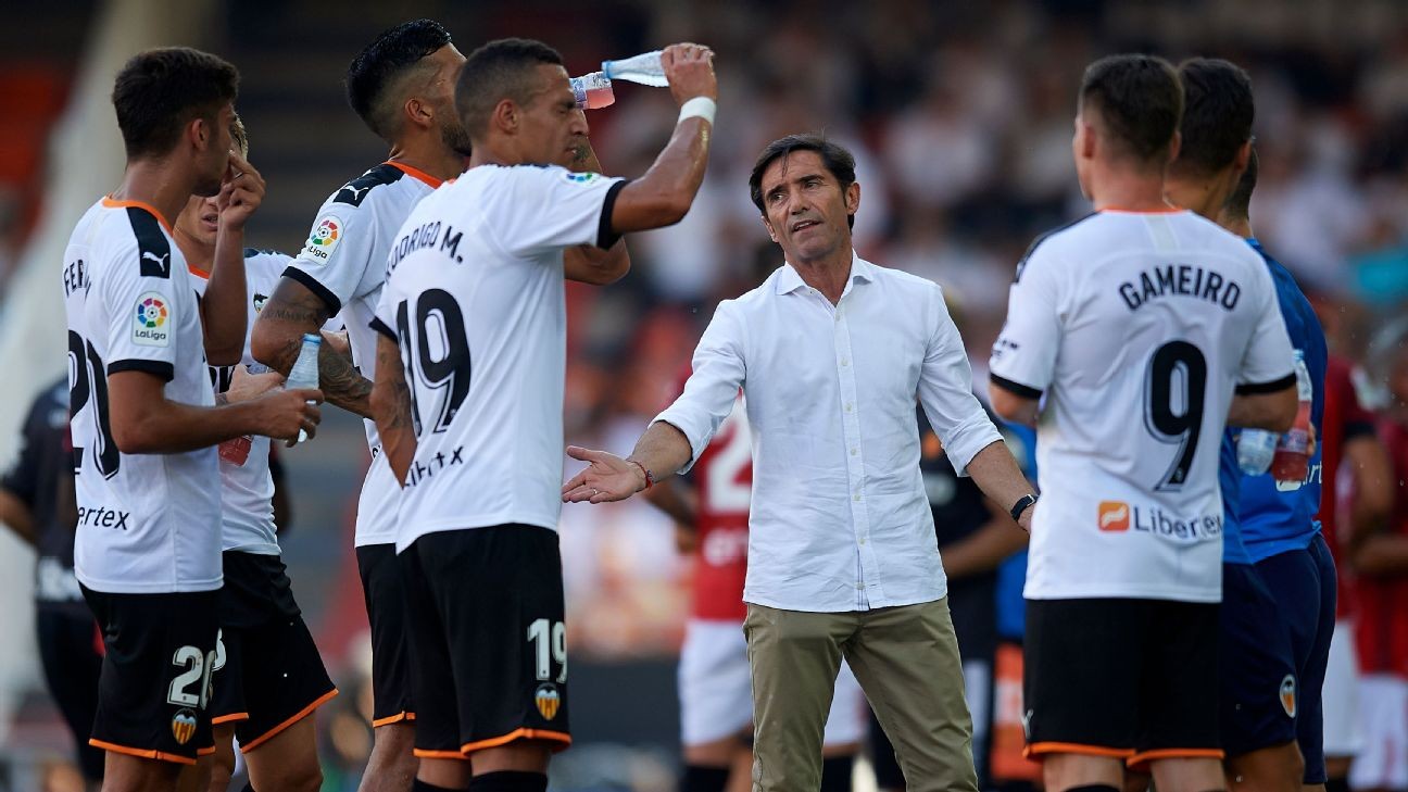 Valencia players on silent protest at Marcelino axe