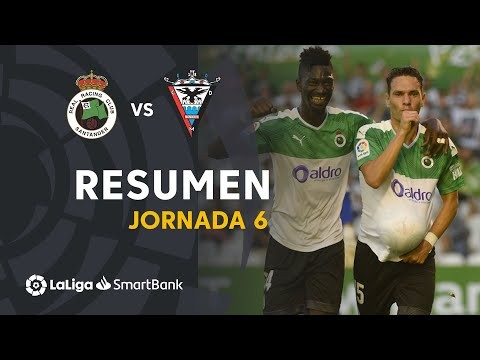 Resumen de Real Racing Club vs CD Mirandés (4-0)