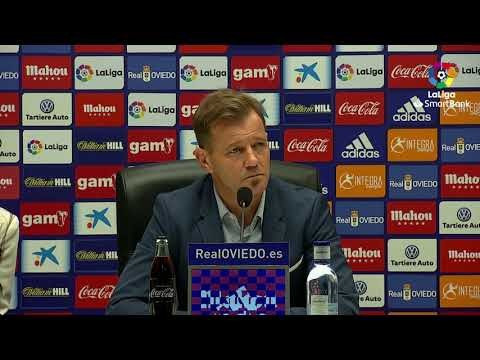 Rueda de prensa de  Manuel Mosquera tras el Real Oviedo vs Extremadura UD (1-1)