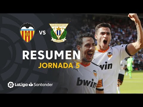 Resumen de Valencia CF vs CD Leganés (1-1)