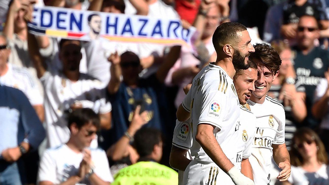Eden Hazard scores first goal as Real Madrid beat Granada to stay top
