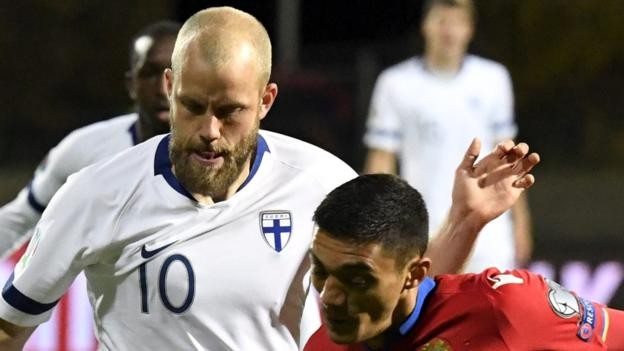 Finland 3-0 Armenia: Teemu Pukki scores twice for hosts