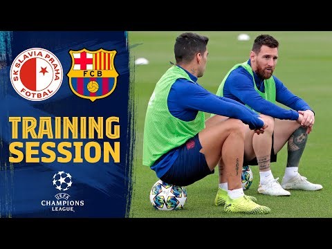 First workout to prepare the Champions League game against Slavia Praga