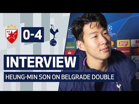 INTERVIEW | HEUNG-MIN SON ON BELGRADE DOUBLE | Crvena Zvezda 0-4 Spurs