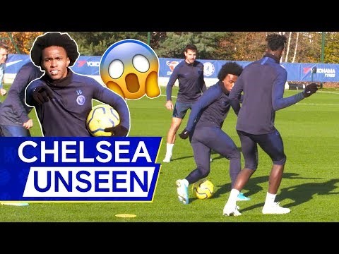 Willian vs Tammy ?+ Quality Finishing Drill Spices Up Training ?| Chelsea Unseen