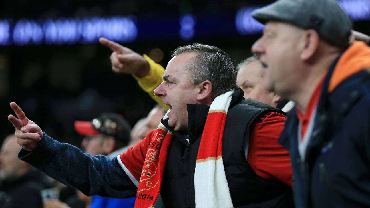 Tottenham fans cheer Sheffield United supporters' voiced VAR gripes
