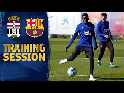 Training session to prepare the friendly match against Cartagena