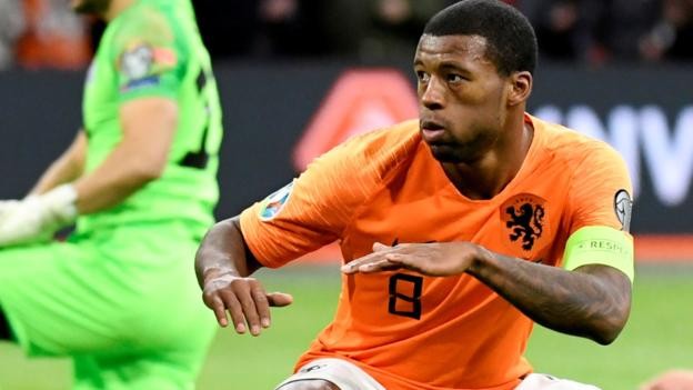 Netherlands 5-0 Estonia: Wijnaldum hat-trick as Dutch thrash Estonia