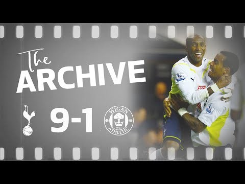 THE ARCHIVE | SPURS 9-1 WIGAN | Defoe scores FIVE in Spurs biggest ever top flight win!