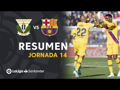 Resumen de CD Leganés vs FC Barcelona (1-2)