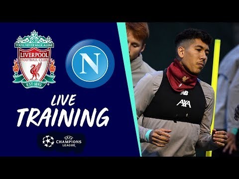 Liverpool's pre-Napoli Champions League training