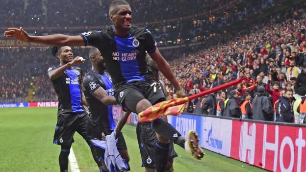 Galatasaray 1-1 Club Bruges: Visitors have two sent off in celebrations