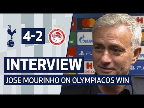 INTERVIEW | JOSE MOURINHO ON INCREDIBLE OLYMPIACOS COMEBACK | Spurs 4-2 Olympiacos