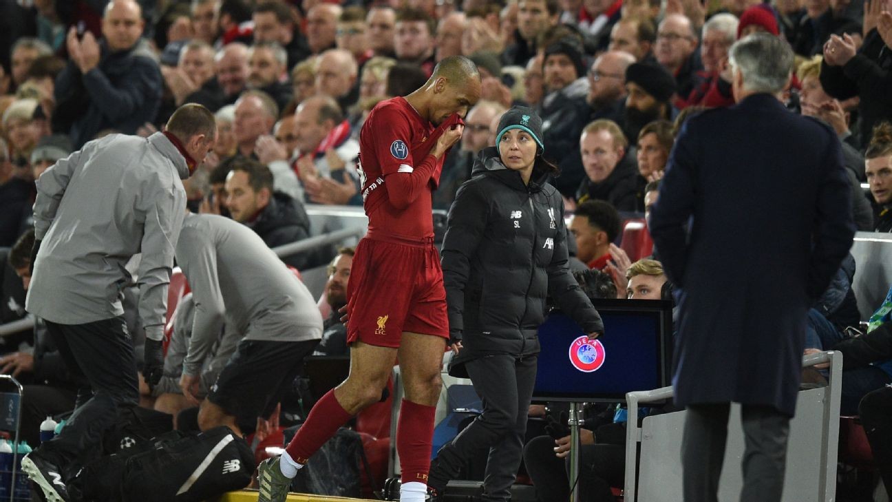 Liverpool midfielder Fabinho out until January with ankle injury