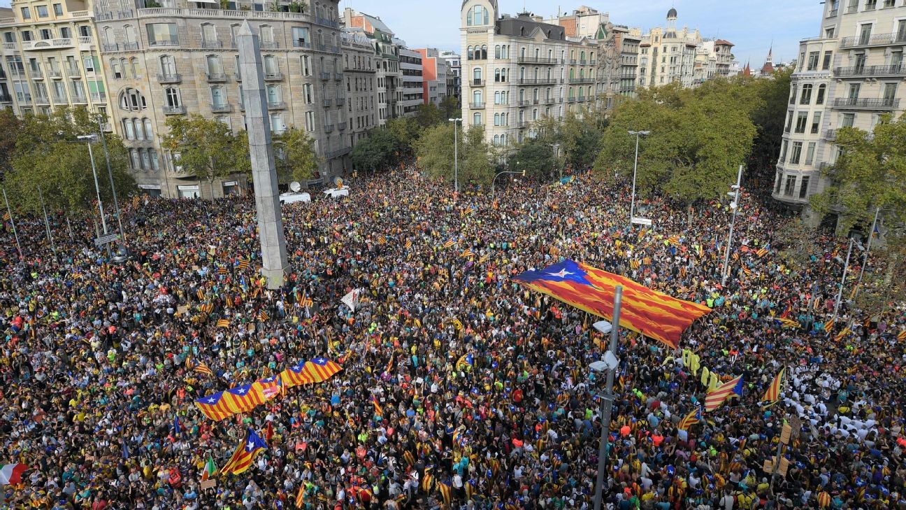 Catalan group calls for protests in Barcelona during rescheduled Clasico