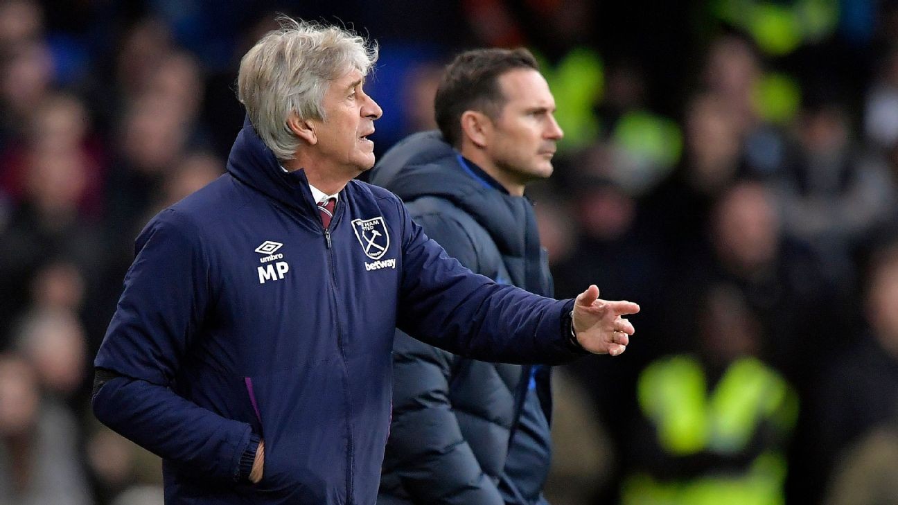 Chelsea falter as Lampard feels the pressure, but Pellegrini saves his job in West Ham win
