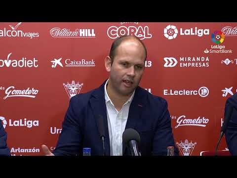 Rueda de prensa de  José Alberto López tras el CD Mirandés vs Real Sporting (0-0)