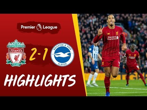 Liverpool 2-1 Brighton | Van Dijk headers see off Brighton | Highlights