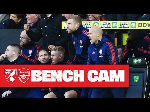 BENCH CAM | Norwich City 2-2 Arsenal | Premier League highlights