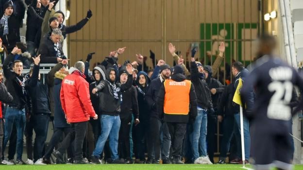 Bordeaux's game with Nimes suspended for 25 minutes as fans protest