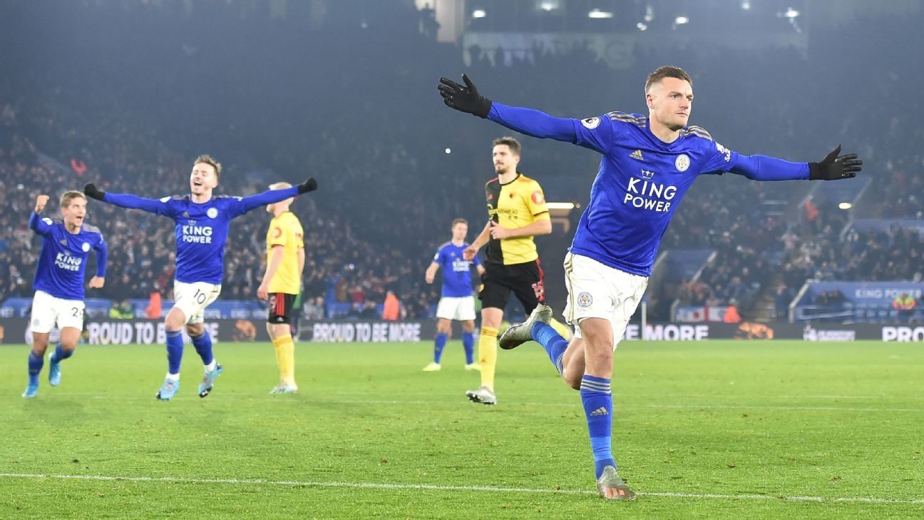 Jamie Vardy scores again as Leicester win seventh straight match