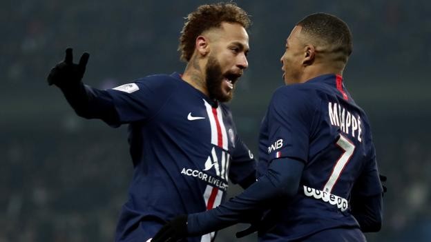 Paris St-Germain 2-0 Nantes: Kylian Mbappe and Neymar score to extend Ligue 1 lead