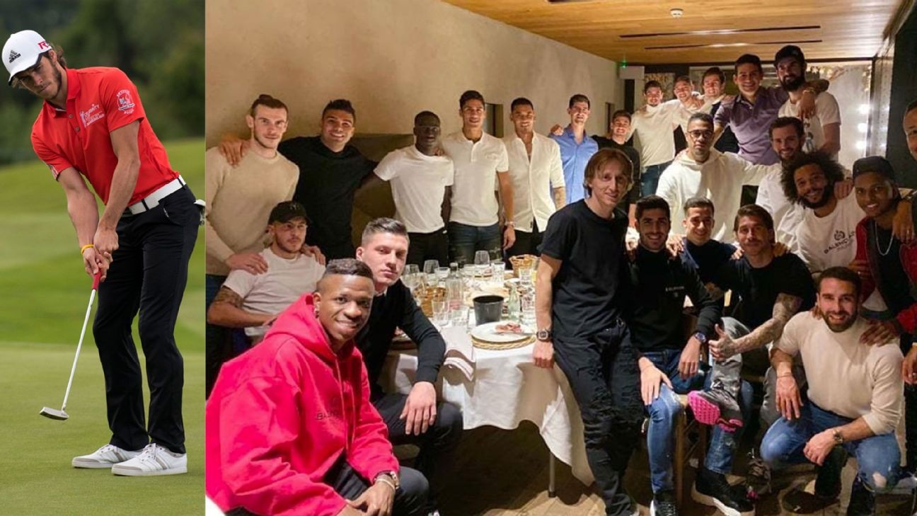 Real Madrid's Gareth Bale gets golf club in team's secret Santa