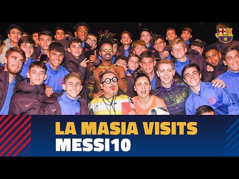 La Masia's kids visit the Messi10 Cirque du Soleil show