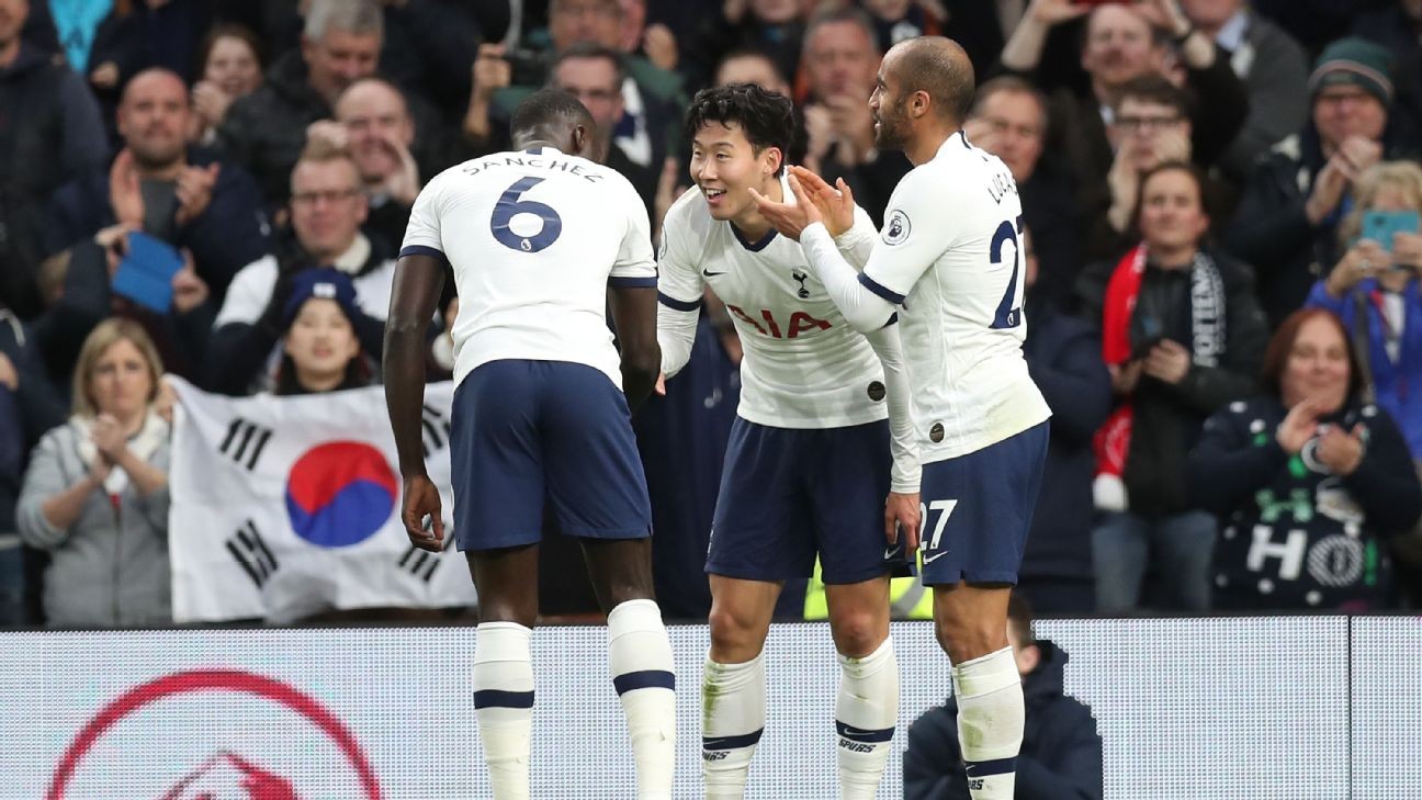 Son, Kane both 8/10 as rampant Spurs hit five vs. Burnley