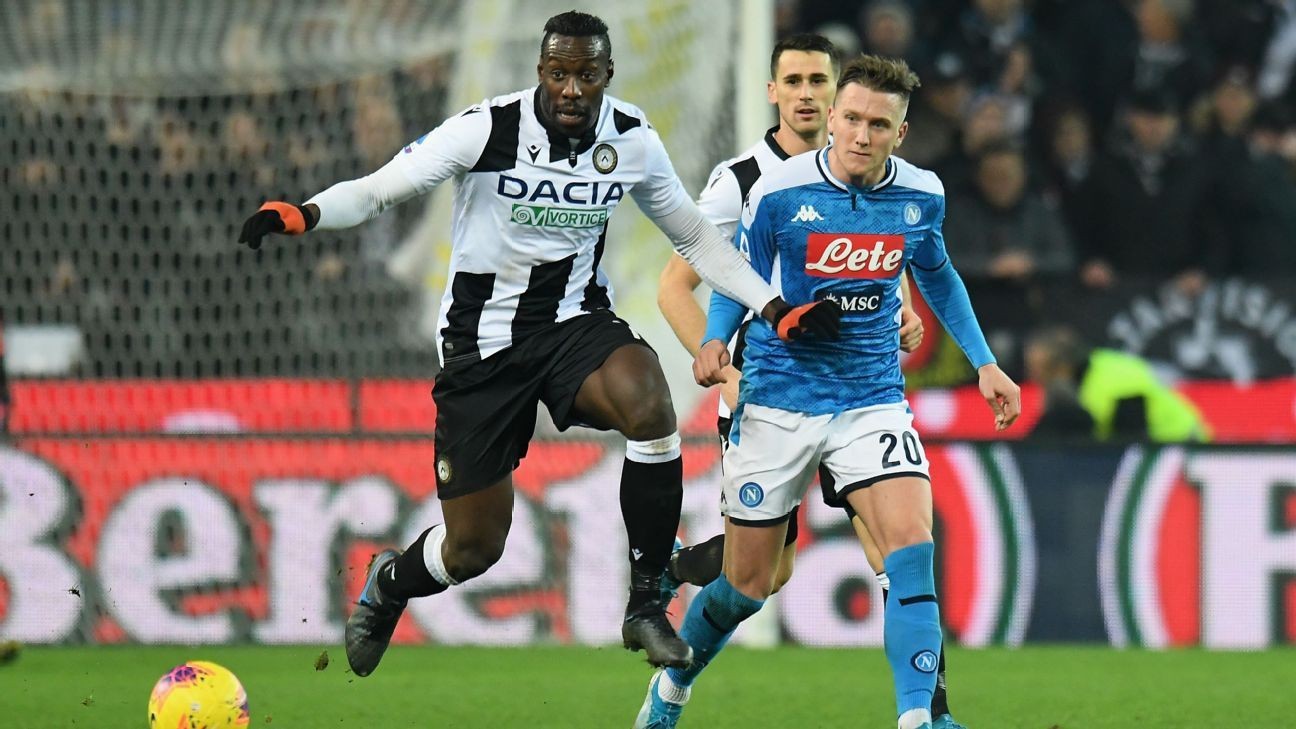 Napoli extend winless run to nine games with draw at Udinese
