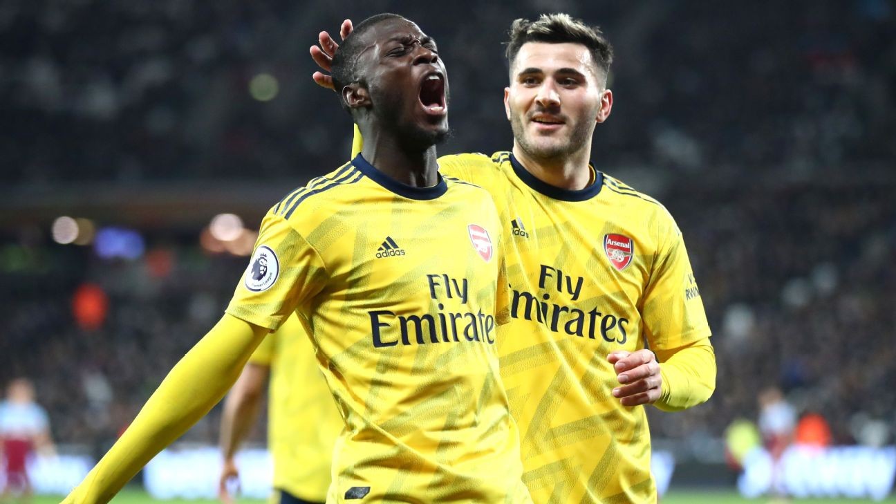 Africans Abroad: Nicolas Pepe, Pierre-Emerick Aubameyang inspire Arsenal comeback, Kelechi Iheanacho strikes again
