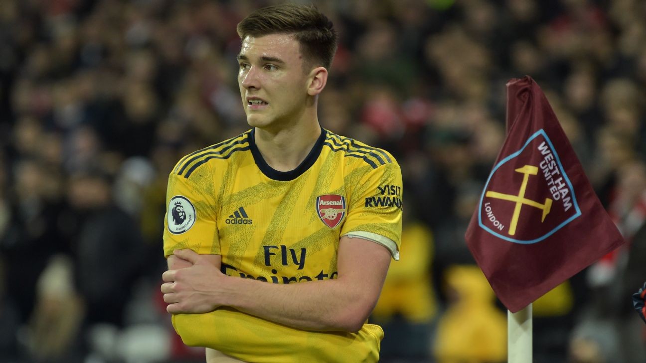 Arsenal's Kieran Tierney out for extended period with shoulder injury