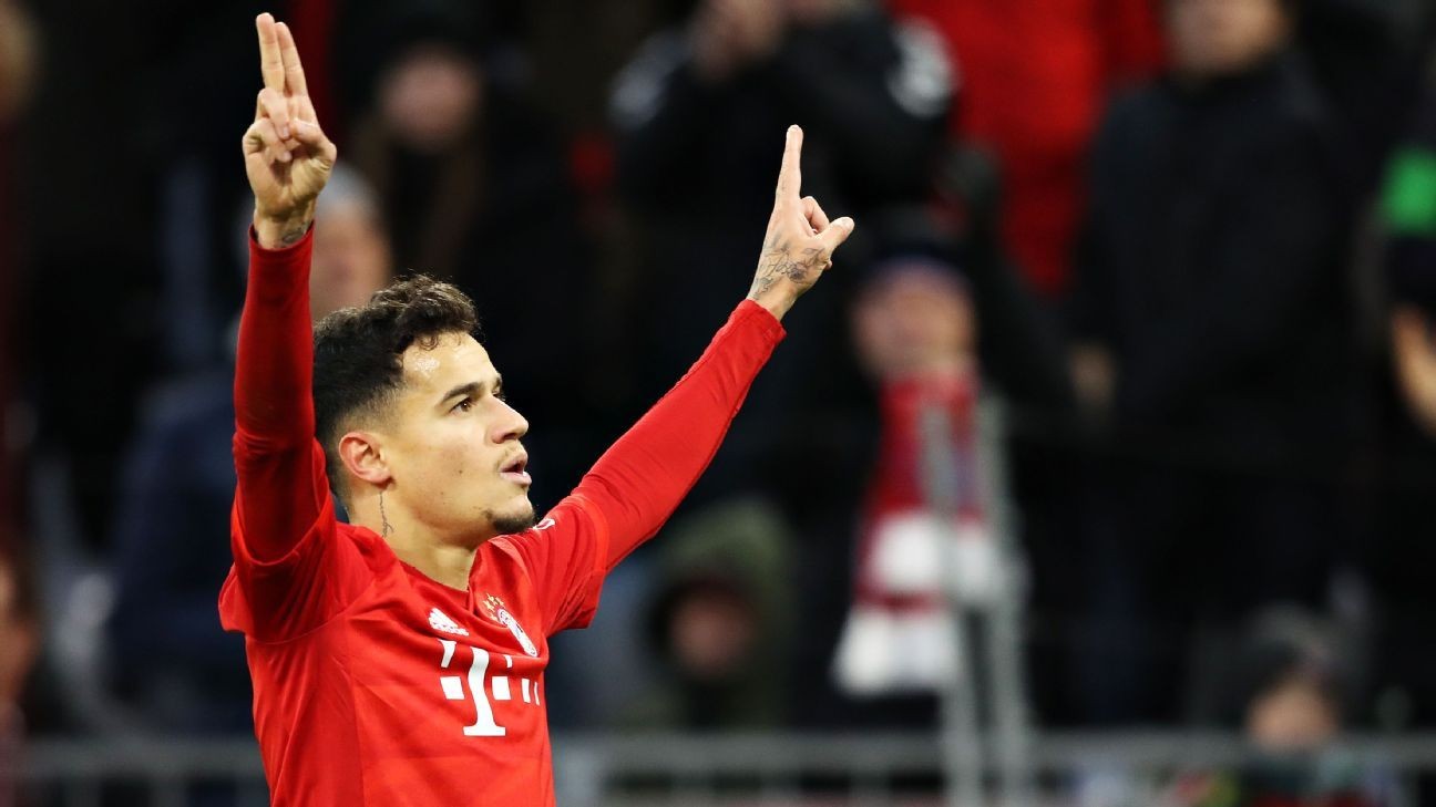 Coutinho hat trick in Bayern's 6-1 demolition of Bremen