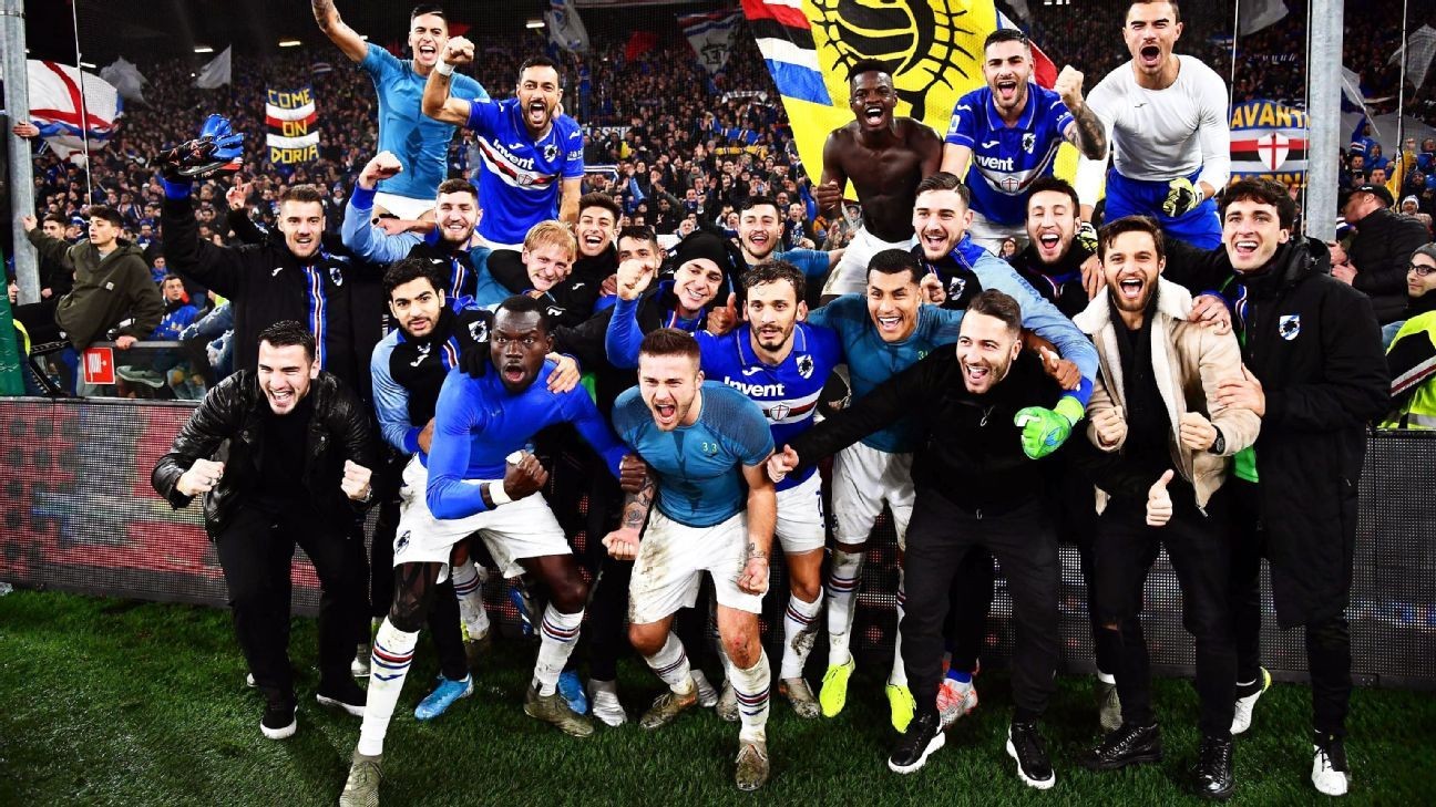 Sub Gabbiadini strikes late as Sampdoria earn derby spoils