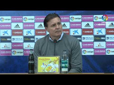 Rueda de prensa de  Cristóbal Parralo tras el Real Zaragoza vs Real Racing Club (2-0)