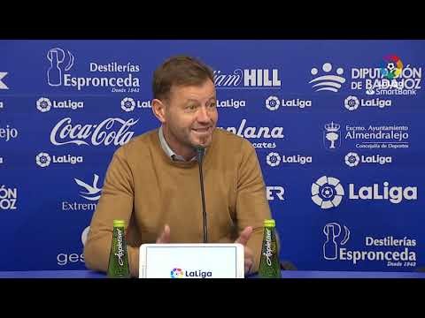 Rueda de prensa de  Manuel Mosquera tras el Extremadura UD vs Málaga CF (0-0)