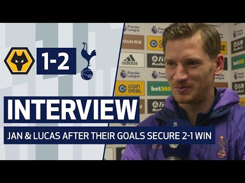 INTERVIEWS | GOALSCORERS LUCAS & VERTONGHEN ON WOLVES WIN | Wolves 1-2 Spurs